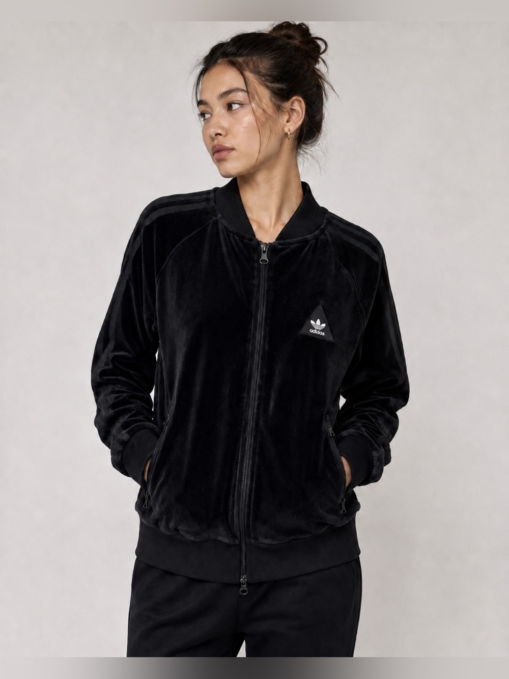 Adidas x Pharrell Williams Human Race Hu Velour Track Jacket Black Size S